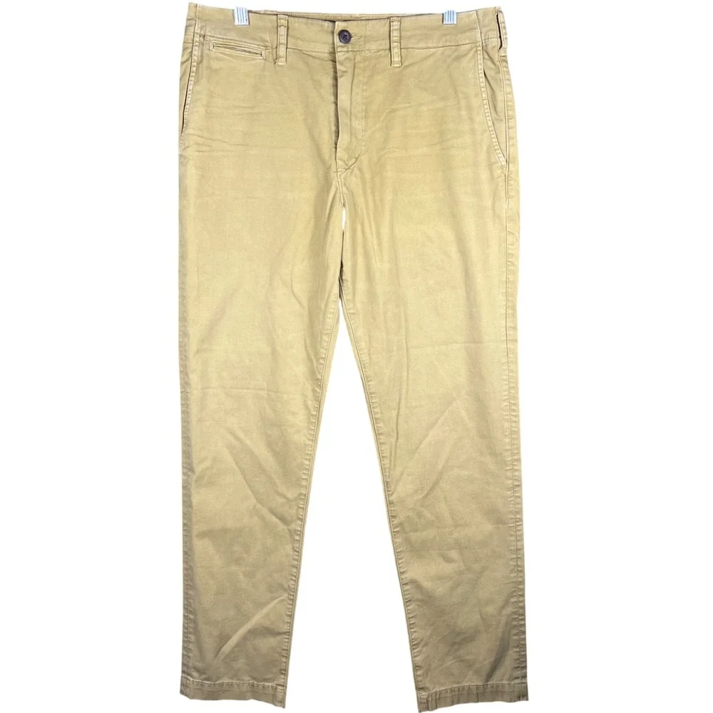 American Eagle Chino Pants Mens 33 Khaki Slim Straight Ne(x)t Level Flex